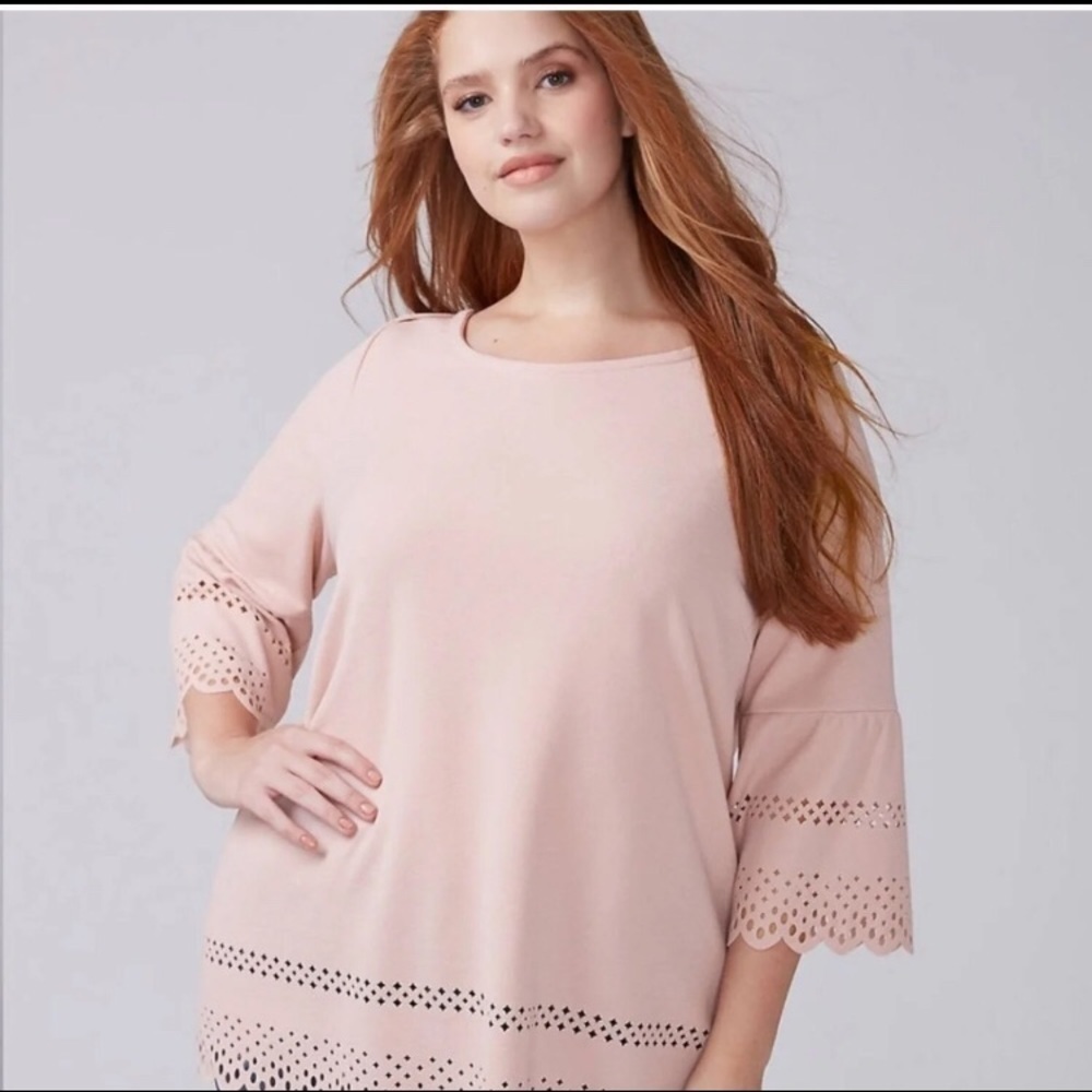 Lane Bryant Blush Pink Top